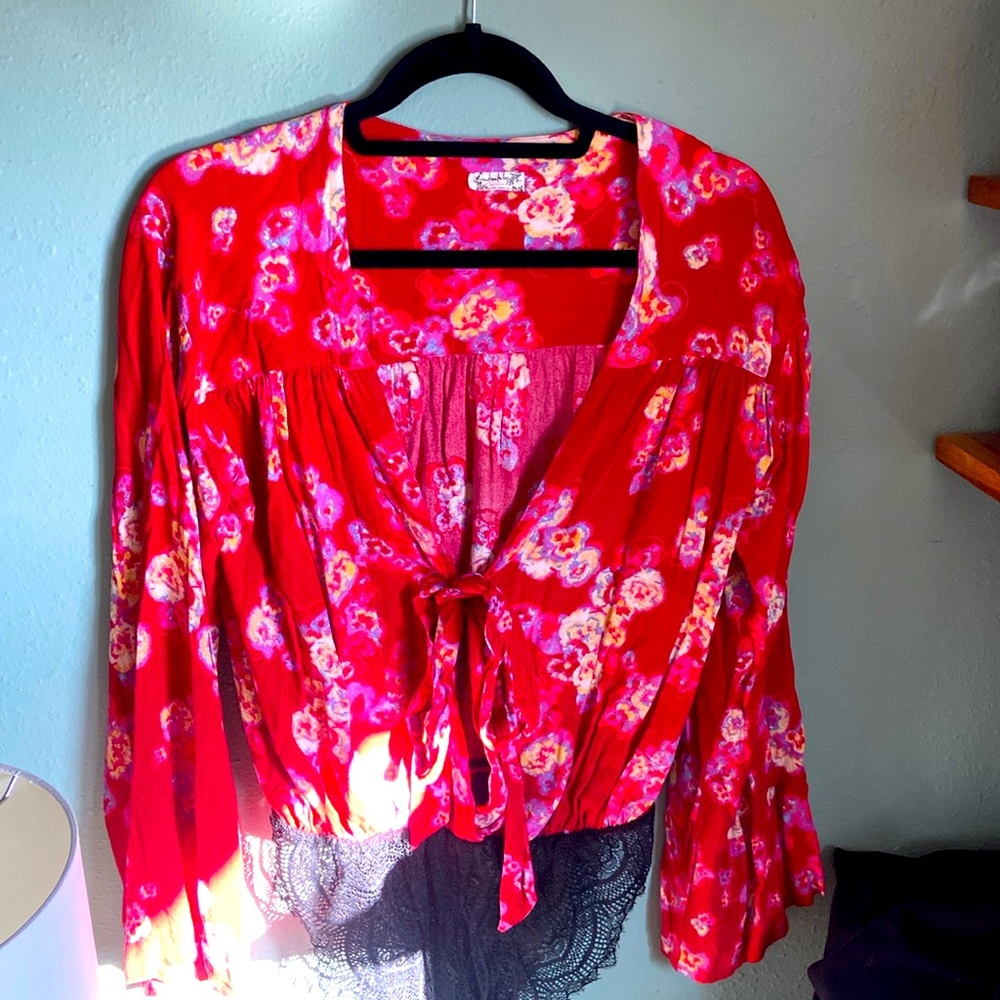 Free People Body suit boho shirt